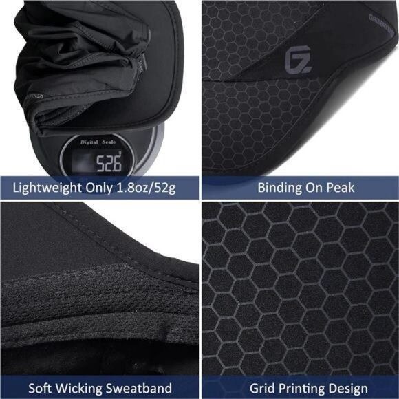 Unisex Stretch Running Hat Quick Dry Lightweight Sports Cap Soft Brim Breathable - Picture 5 of 7